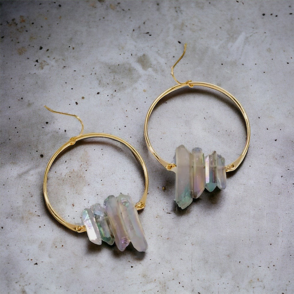 Bailee Rainbow Quartz Earrings